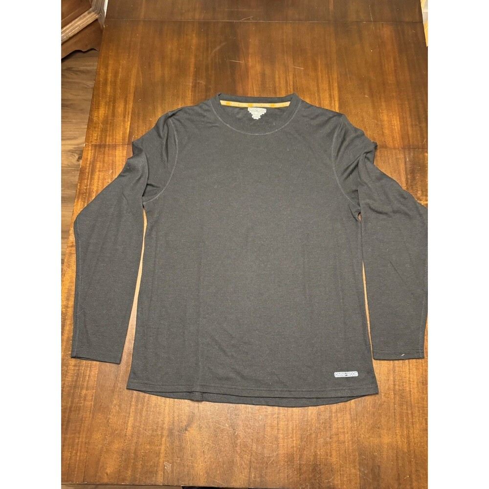 Omni Wool Base Layer Crew Top Wool Blend Black Long Sleeve Top Mens XL